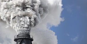 Climate change pollution smoke stack-695