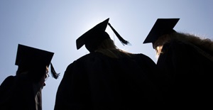 Graduates silhouette universities