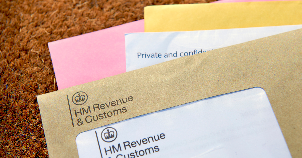 Mail containing HM Revenue and Customs letter