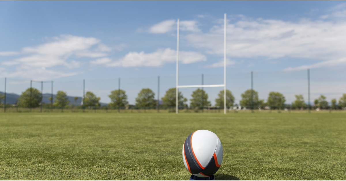 Rugby ball in front of goal-LinkedIn